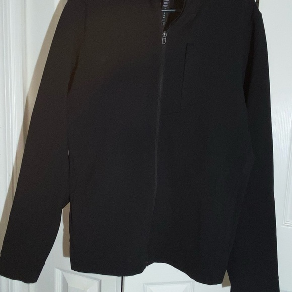 Lululemon Jacket Mens L Zip Up Black Track Jacket Windbreaker GUC.  AA06 - Picture 1 of 8